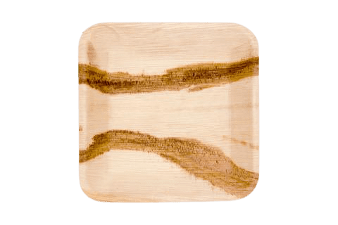 Areca palm leaf square plate — Ecodyne Tableware HoReCa product