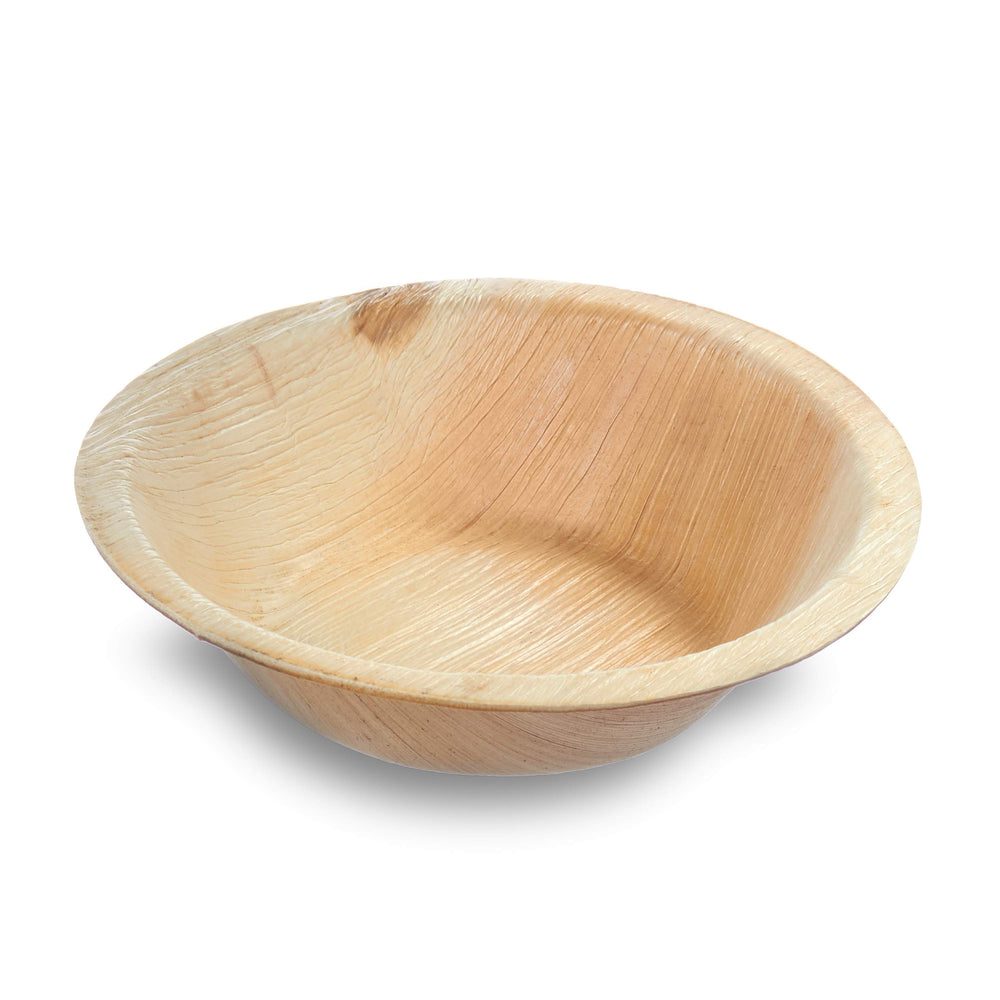 6 inch round standard deep palm leaf bowl — Ecodyne wholesale