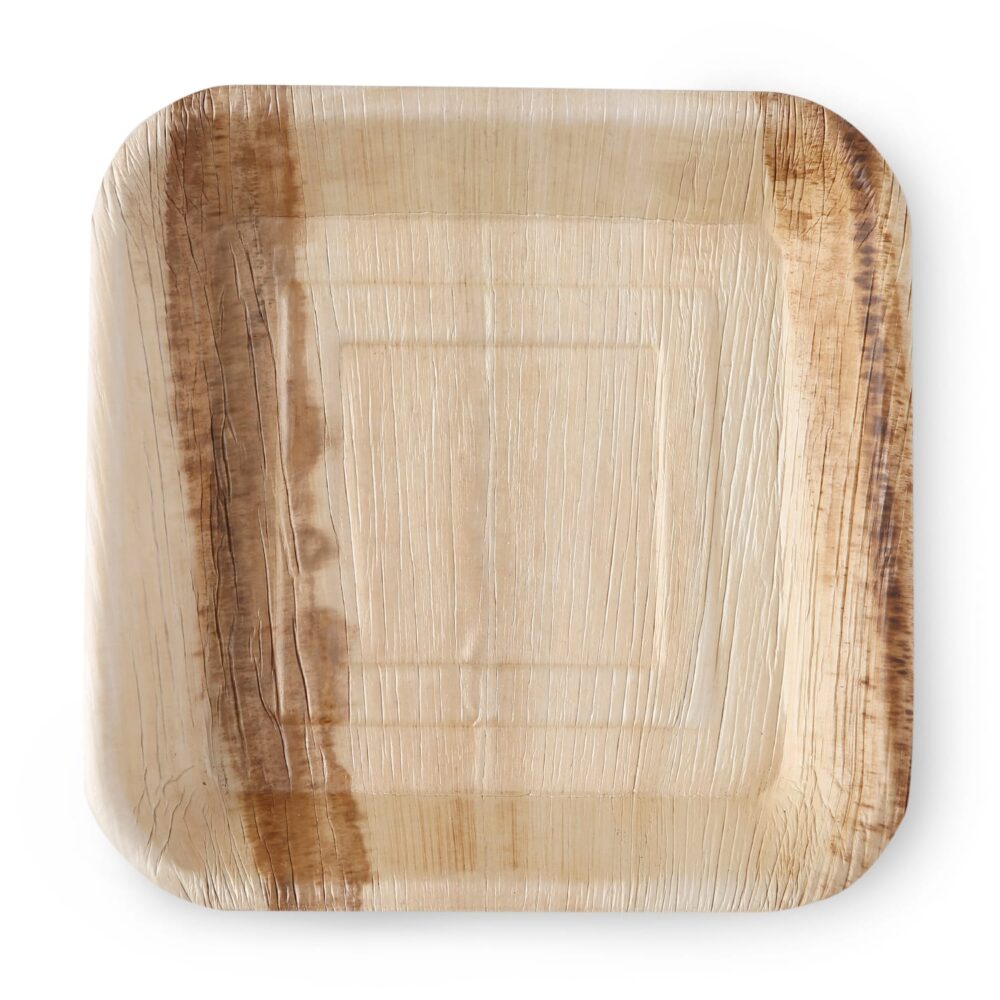 7 inch square standard palm leaf plate — Ecodyne wholesale tableware manufacturer