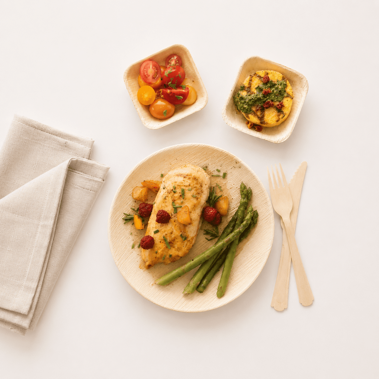 Palm leaf plates and bowls with premium food presentation — wholesale terms palm leaf plates from Ecodyne Tableware