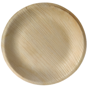 8 inch round classic palm leaf plate — Ecodyne wholesale tableware manufacturer