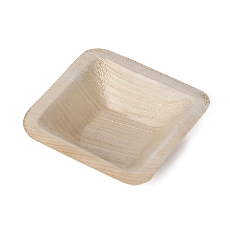 4 inch square palm leaf bowl 11x11x3 cm — Ecodyne wholesale