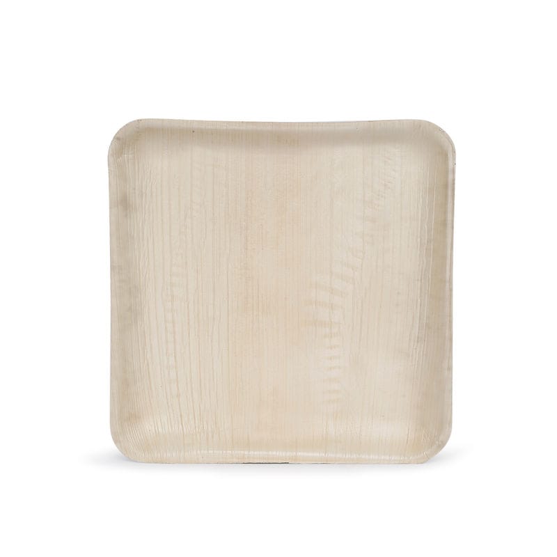 9 inch square shallow palm leaf plate — Ecodyne wholesale tableware manufacturer
